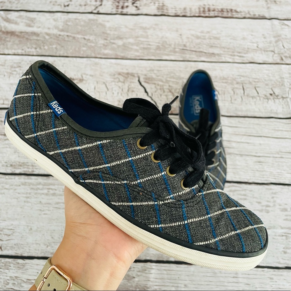 Keds Champions Plaid Gray Shoes